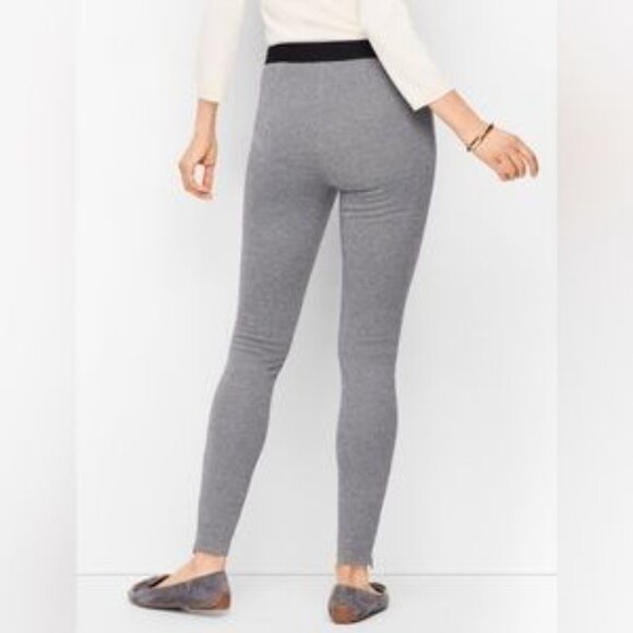 3/$25 Talbots Glen Plaid Pull On Soho Skinny Leggings Pants 10 High Rise Black - Picture 3 of 12